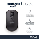 Amazon Basics 2.4 Ghz Wireless Optical Computer Mouse with USB Nano Receiver,...