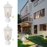 Outdoor Dusk to Dawn Outdoor Post Lights, 2 Pack Farmhouse Exterior lamp Post...