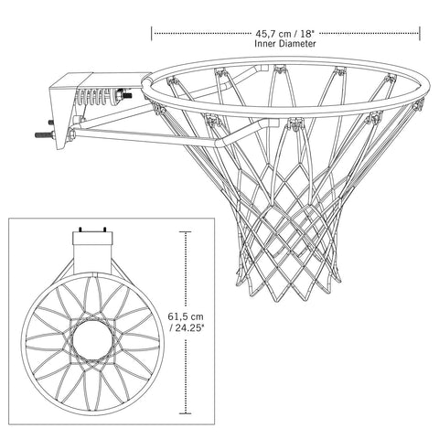 Lifetime Slam-It Basketball Rim, Will Not Fit Other Brands, 18 Inch, Black