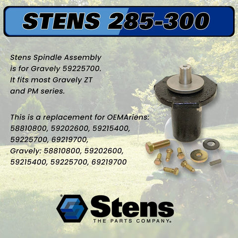 Stens 285-300 Mower Spindle Assembly, Fits Zero Turn Lawn Mower and Lawn Swee...