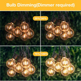 String Lights for Outside 150FT,Dimmable Waterproof Outdoor String Lights wit...