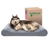 Furhaven Memory Foam Dog Bed for Large Dogs w/ Removable Washable Cover, For ...