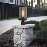 classy leaves Outdoor Post Lights, Black Farmhouse Lamp Post Light Fixture, W...