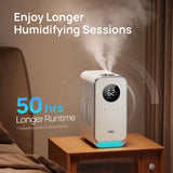 Dreo Humidifiers for Bedroom Home, Top-filled Smart Quiet Cool Mist 5L, White