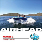 Airhead Mach 2, 1-2 Rider Towable Tube for Boating One Size, Blue