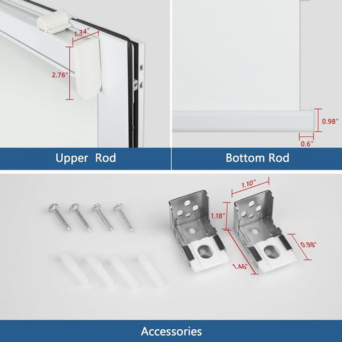 Grandekor Motorized Roller Shade with Remote Control,Motorized Blinds 100% Bl...