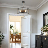 KSANA Drum Chandelier for Dining Room, Mid-Century Modern Chandelier 4 Lights...