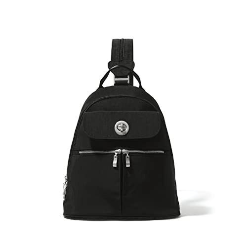 Baggallini womens Naples Convertible Backpack, Black, One Size, Black