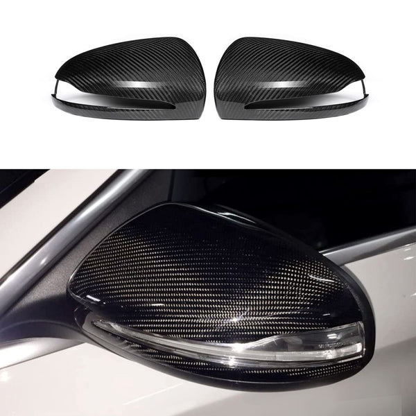 C Class W205 Mirror Cover,Real Dry Carbon Fiber Replacement Mirror Cap,Fit fo...