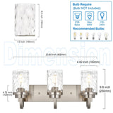 MELUCEE 23.6 Inch Brushed Nickel Vanity Light Modern Bathroom Lights Over Mir...