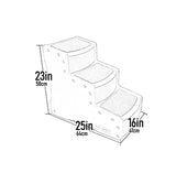 Pet Gear Easy Step III Pet Stairs, 3 Step for Cats/Dogs, Removable Washable C...