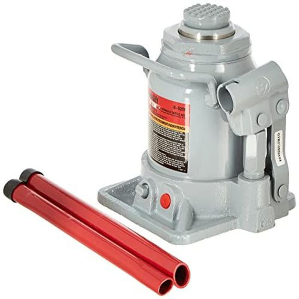 Pro-Lift B-S20D Grey Hydraulic Bottle Jack - 20 Ton 20 Capacity,