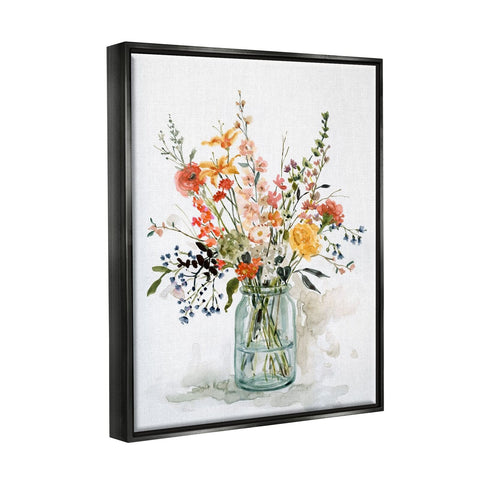 Stupell Industries Warm Summer Meadow Floral Bouquet Still Life Painting, Des...