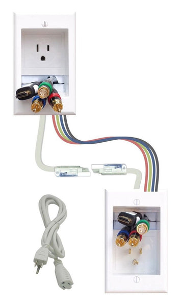 Solutions ONE-CK-36 in-Wall Cable Management for Wall-Mount TVs, 36' PowerCon...