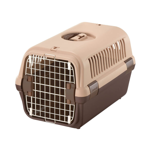 Richell Pet Travel Carrier Size Medium in Brown, Travel Carrier or Crate for ...