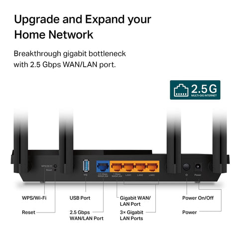 TP-Link AX3000 WiFi 6 Router (Archer AX55 Pro) - Multi Gigabit Wireless Inter...