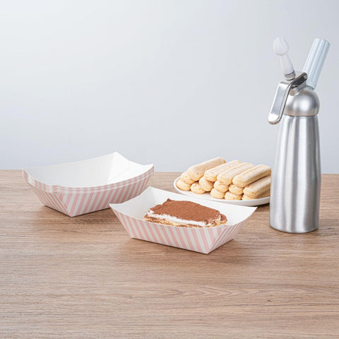 Restaurantware Bio Tek 1 Pound Food Boats 200 Disposable Paper Food Trays - H...