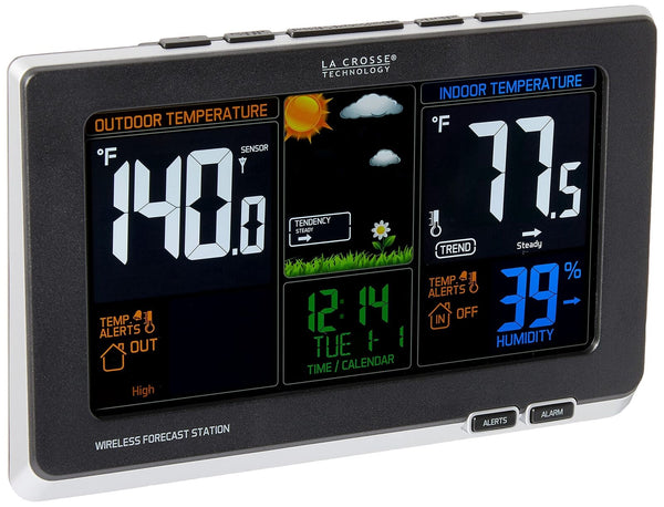 La Crosse Technology Advanced Weather Station with Full-Color LCD & Atomic Ti...