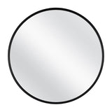 MCS Master & Co. Modern Metal Wall Mirror, 26 Inch Round, Black 26 in,