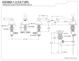 Kingston Brass KS3961PL Restoration Widespread Lavatory Faucet with Porcelain...
