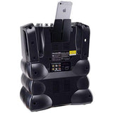 Karaoke USA System - Portable, Black 18.50" x 13.60" x 10.70",