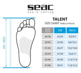 Seac Sub Talent Fins Black 4.5-5