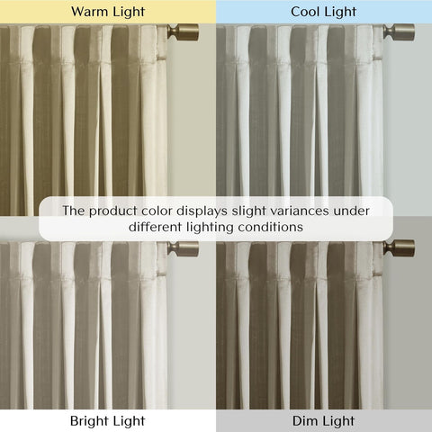 Satin Window Curtain Single Piece Luxurious Curtain for Living Room Window, L...