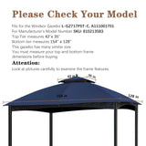 SCOCANOPY Replacement Canopy Cover for Windsor Gazebo L-GZ717PST-C, 810213583...