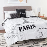 Casa J'Adore 5-Piece Comforter Set, Full,Black and White Black and White