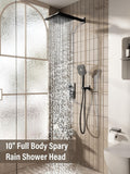 Gabrylly Shower System, 10 Inches Rain Shower Heads with Handheld Spray Combo...