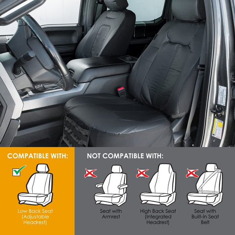 Carson Heavy Duty Truck Seat Covers for Front Seats; Fits Full-Size SUV or Tr...