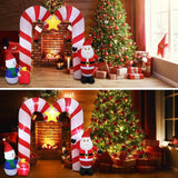 10ft Candy Cane Arched Outdoor Inflatable with LED Lights for Christmas Holid...