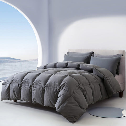 Ousidan Feather Down Comforter King Size - Medium Warm All Season Soft Duvet ...