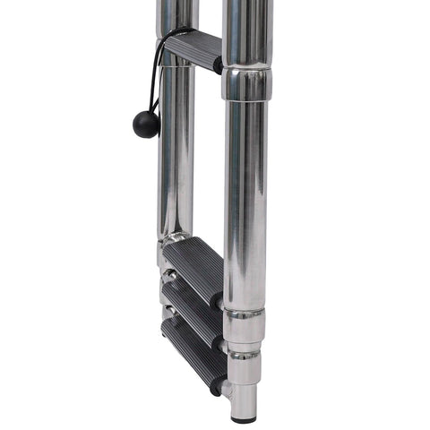 Boat 4 Step Ladder 316 Stainless Steel Folding Ladde, Pontoon Boat Telescopin...