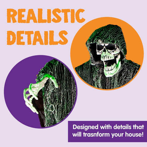 JOYIN Halloween Hanging Grim Reapers (3 Pack), One 47&#8221; and Two 35&#8221; H