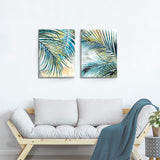 ARTISTIC PATH Palm Leaves Canvas Wall Art: Tropical Leaf Artwork Picture Pain...