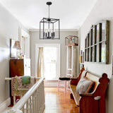 Foyer Chandelier 5 Lights Farmhouse Candle Pendant Light Fixture Lantern Hang...