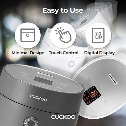 CUCKOO Micom Small Rice Cooker 10 Menu Options: White, Oatmeal, 3 CUP, WHITE