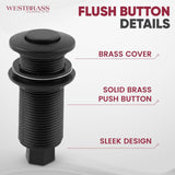 Westbrass ASB-2B3-26 Disposal Air Switch and Dual Outlet Control Box, , Polis...