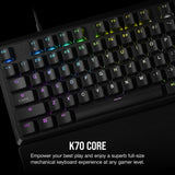 CORSAIR K70 CORE RGB Mechanical Gaming Keyboard with Palmrest - Pre-lubricate...