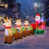 TURNMEON 12 Feet Long Christmas Inflatable Decorations Outdoor LED Lighted Sa...