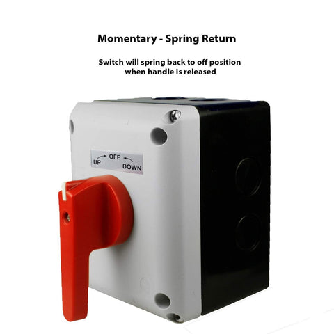 ASI Boat Lift Switch, Single Phase, Momentary (Spring Return) - for 1HP to 2H...