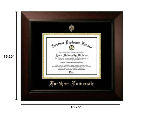 Campus Images Fordham University 13 x 10 Legacy Black Cherry Gold Embossed Di...
