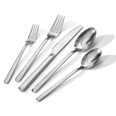 KINGSTONE Forged 40-Piece Silverware Set 18/10 Stainless Steel Flatware Utens...