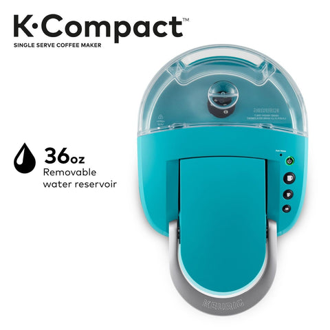 Keurig K-Compact Coffee Maker, Single Serve K-Cup Pod Coffee Brewer, Turquoise