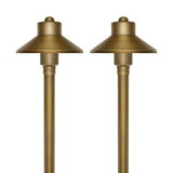 GKOLED Solid Brass Landscape Path Lights (5" Shade, 20" Tall), Low Voltage LE...