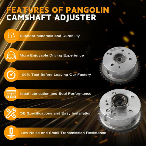 PANGOLIN 2PCS Intake & Exhaust Camshaft Adjuster VVT Timing Cam Gear 24350-2G...