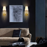 KARTOOSH Wall Sconces Set of 2, Hardwired Gold Sconces Wall Lighting, Dimmabl...