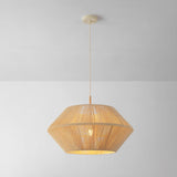 Globe Electric 67000154 1-Light Pendant Light, Wood Toned, Beige Paper Twine ...