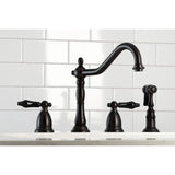 Kingston Brass KS1795PKLBS Duchess Widespread Kitchen Faucet, Oil Rubbed Bronze